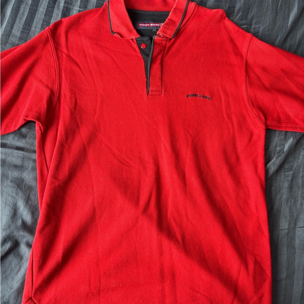 Point Zero Red Polo Shirt Classic Style